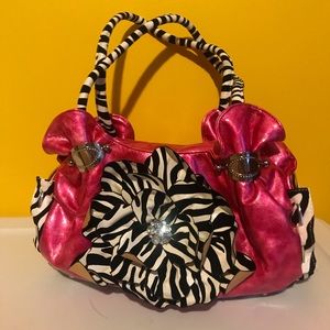 Zebra flower purse